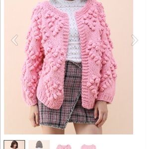 Pink cardigan